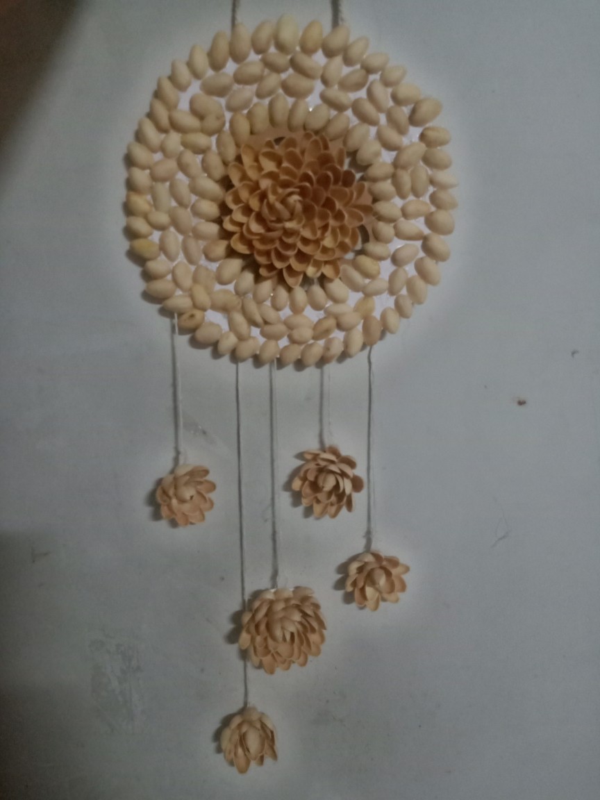 吃完开心果壳不用扔可以做个挂饰不太会安排位置相信你们会比我棒哦