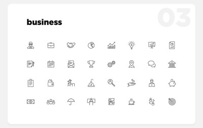 线性商务科技购物金融通讯汇报旅行天气餐饮图形图标设计素材K54