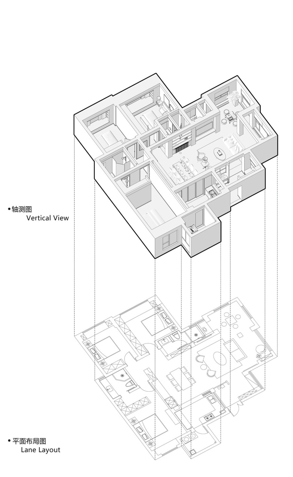 坐标：西安
面积: 150㎡
风格：轻奢
户型：3室2厅2卫1厨
施工设计：西安今朝装饰
预算：8.6万
本案的土建改造部分较大，大部分墙体都被拆除，重新进行了分隔处理，增加了很多储物功能，也让空间的采光得到了很大的调整，最根本的是解决了原有很多不好使的问题。
客厅便是如此，把原有客厅阳台、休闲区、客厅几个空间连接到一起，开放式的布局，让每个空间得到充分的释放，同时也增加三个空间的交流