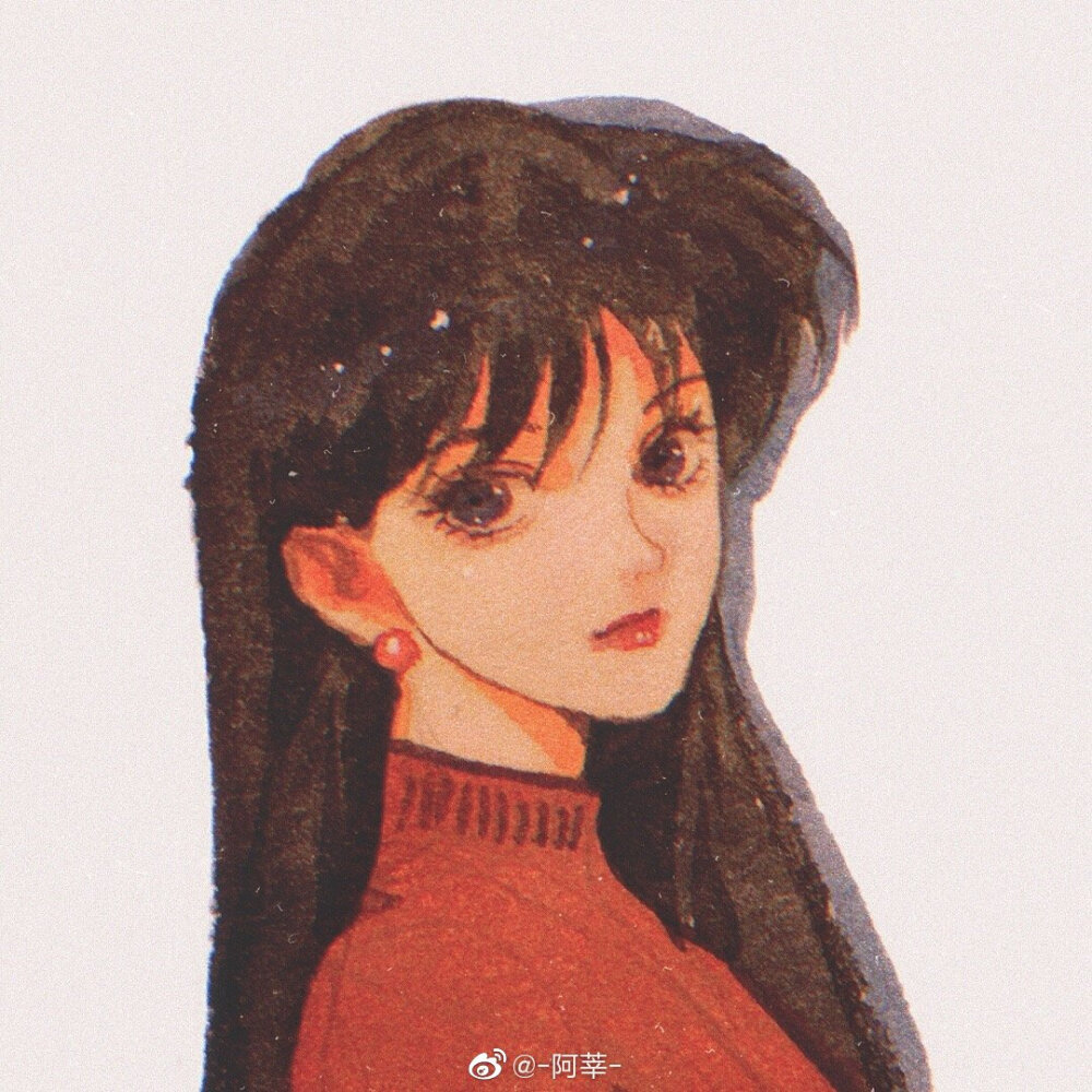 阿莘 美少女战士 手绘 头像 水彩