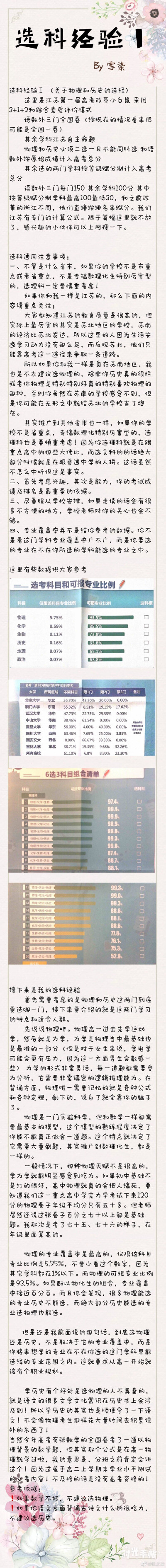 干货分享/新高一各科学习方法及教辅推荐+选课经验 cr.侵删❤️