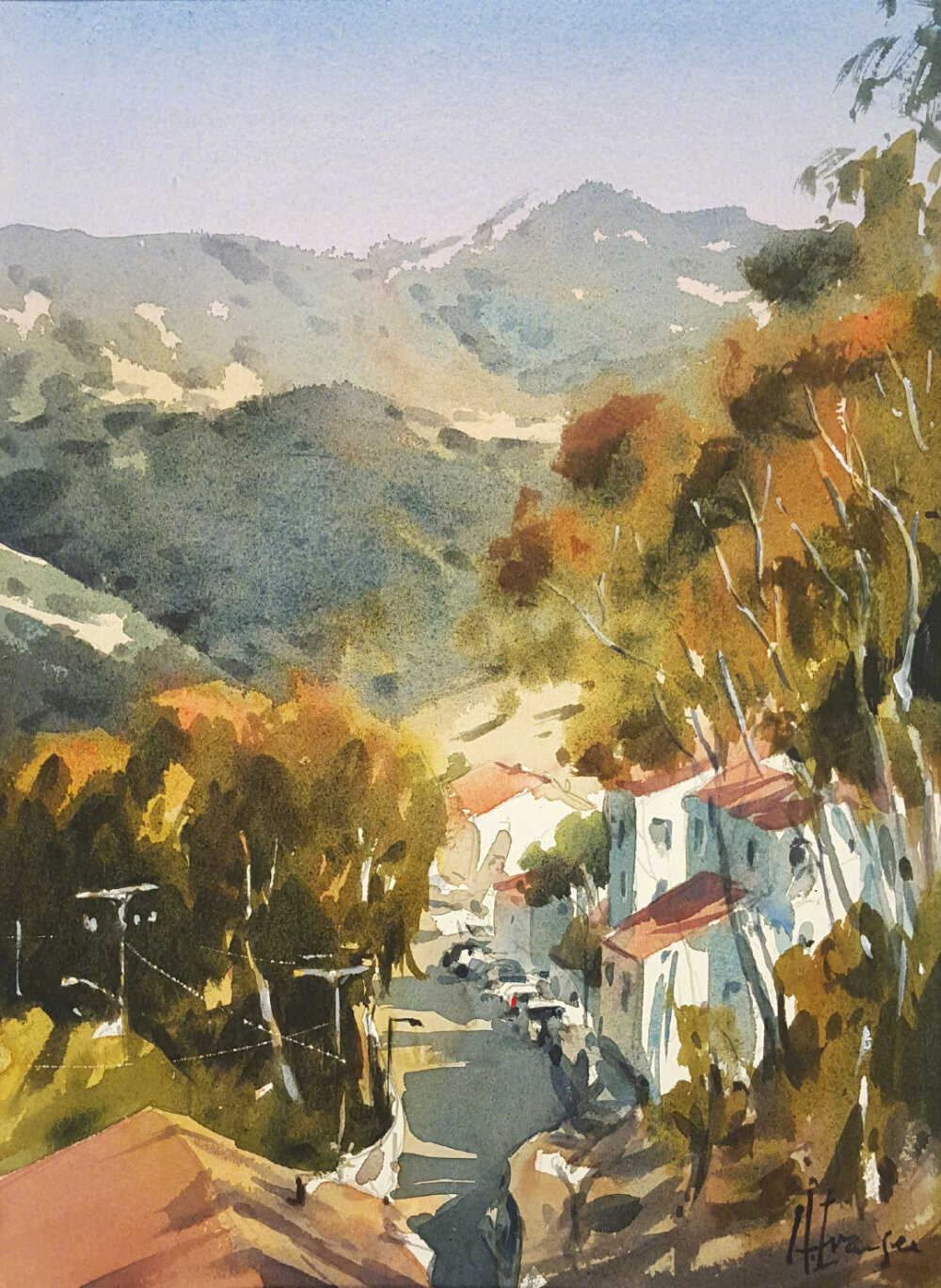 水彩画家 andy evansen 绘画作品 | evansenartstudio.com