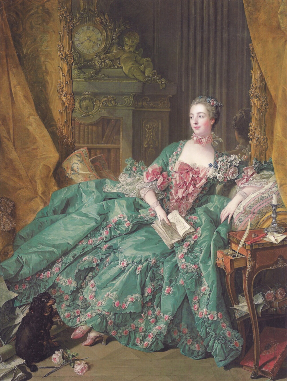 弗朗索瓦·布歇（Francois Boucher，1703—1770），法国画家、版画家和设计师，是一位将洛可可风格发挥到极致的画家。曾任法国美术院院长、皇家首席画师。出版过《千姿百态》画册。