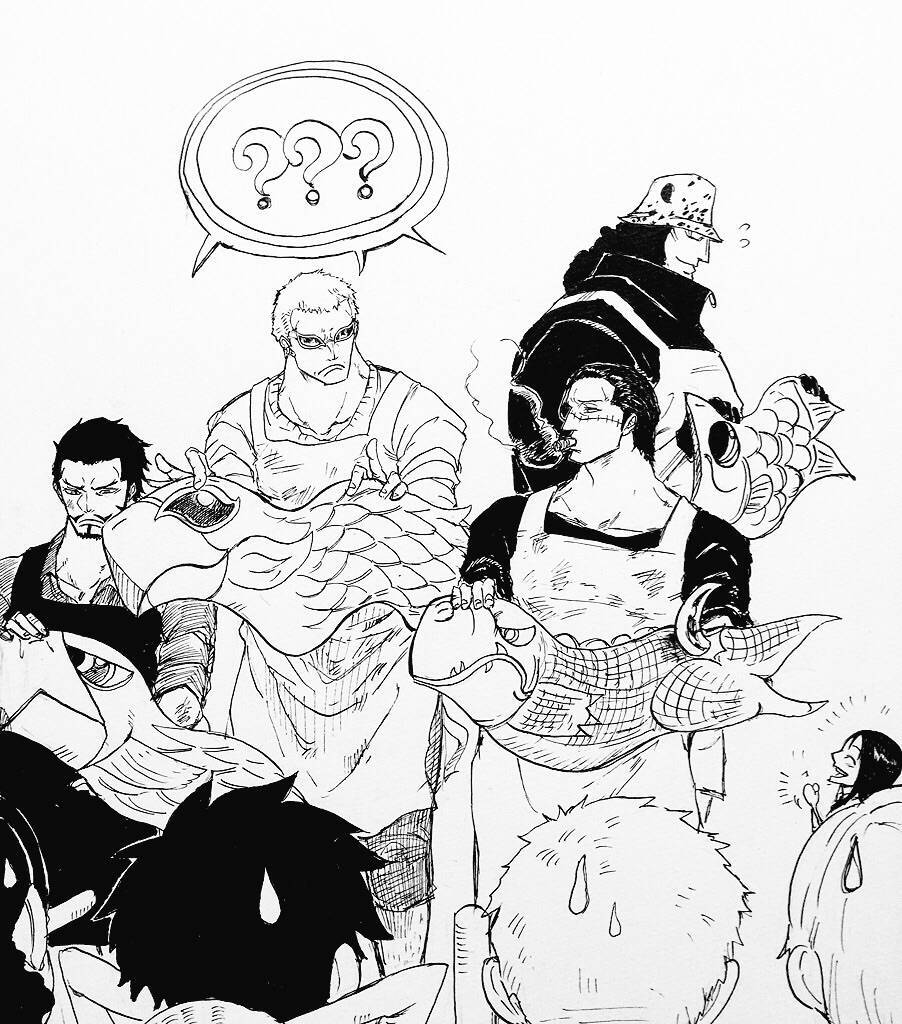 二次元 海贼王 草帽团 王下七武海 艾斯 萨博 罗 壁纸 头像 插画
