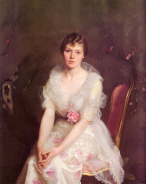 威廉·麦格雷戈·帕克斯顿油画

（William McGregor Paxton，1869年6月22日- 1941年）

美国印象派画家，

毕生着迷于十七世纪荷兰画家约翰内斯·维米尔的研究，

注重光线及细节的表现。

1906至1913年，

他在波士顿博物馆美术学校任教。

1928年成为美国国家科学院的正式成员。