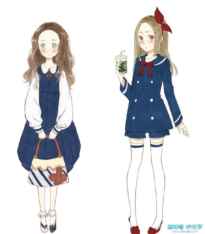 绘画 漫画 素材 制服 校服 水手服