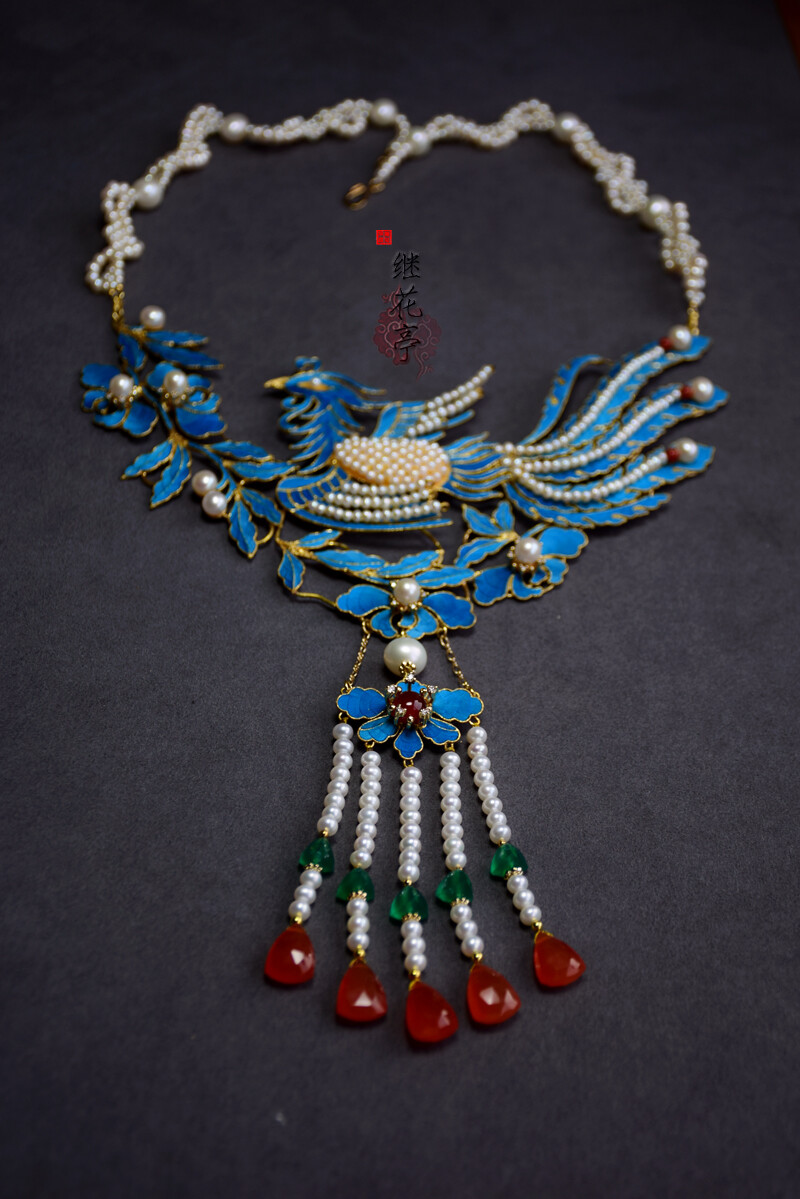 【璎珞】璎珞项圈 - 『继花亭』 好像是以凤穿牡丹为题材的璎珞,美丽
