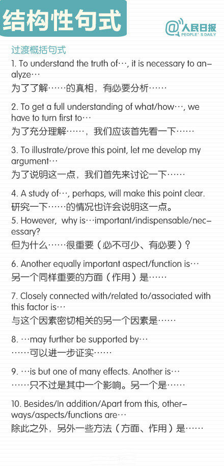 英文写作“黄金句式”，让作文结构更明晰、语句更优美，分数提升妥妥的！