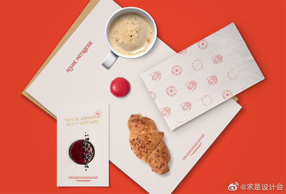 Rouge Patisserie烘焙店品牌形象设计。#求是爱设计#