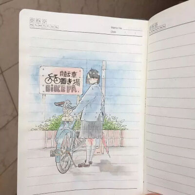 这是日本妹子ikedda在普通笔记本上画的画，一起来欣赏一下吧✪ω✪