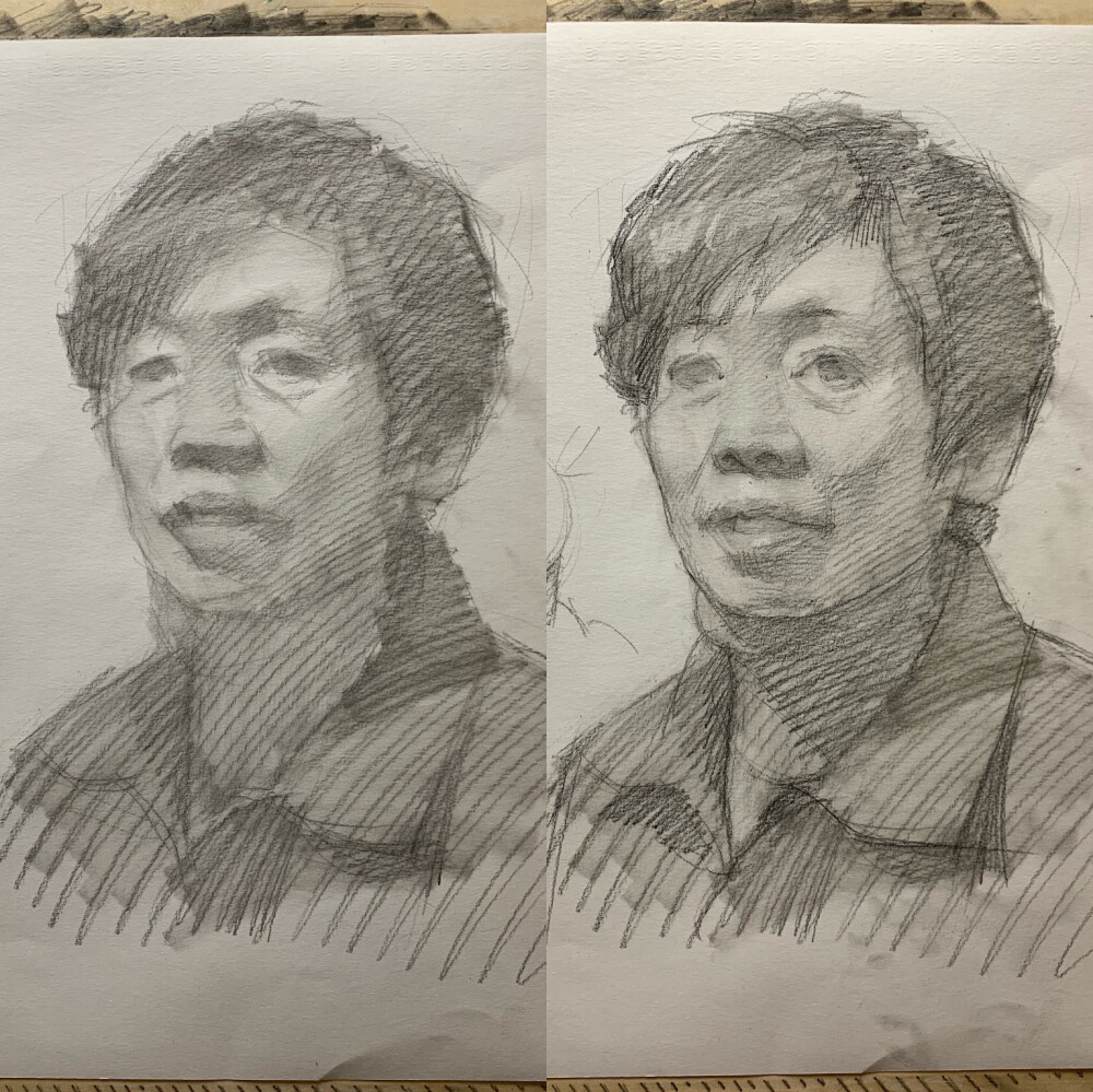 素描頭像人像寫生成人高考阿姨模特