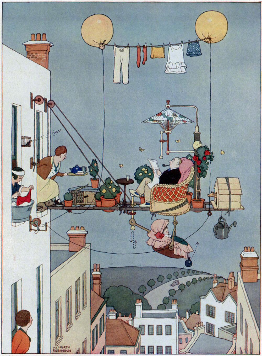 插画师 William Heath Robinson (1872-1944)