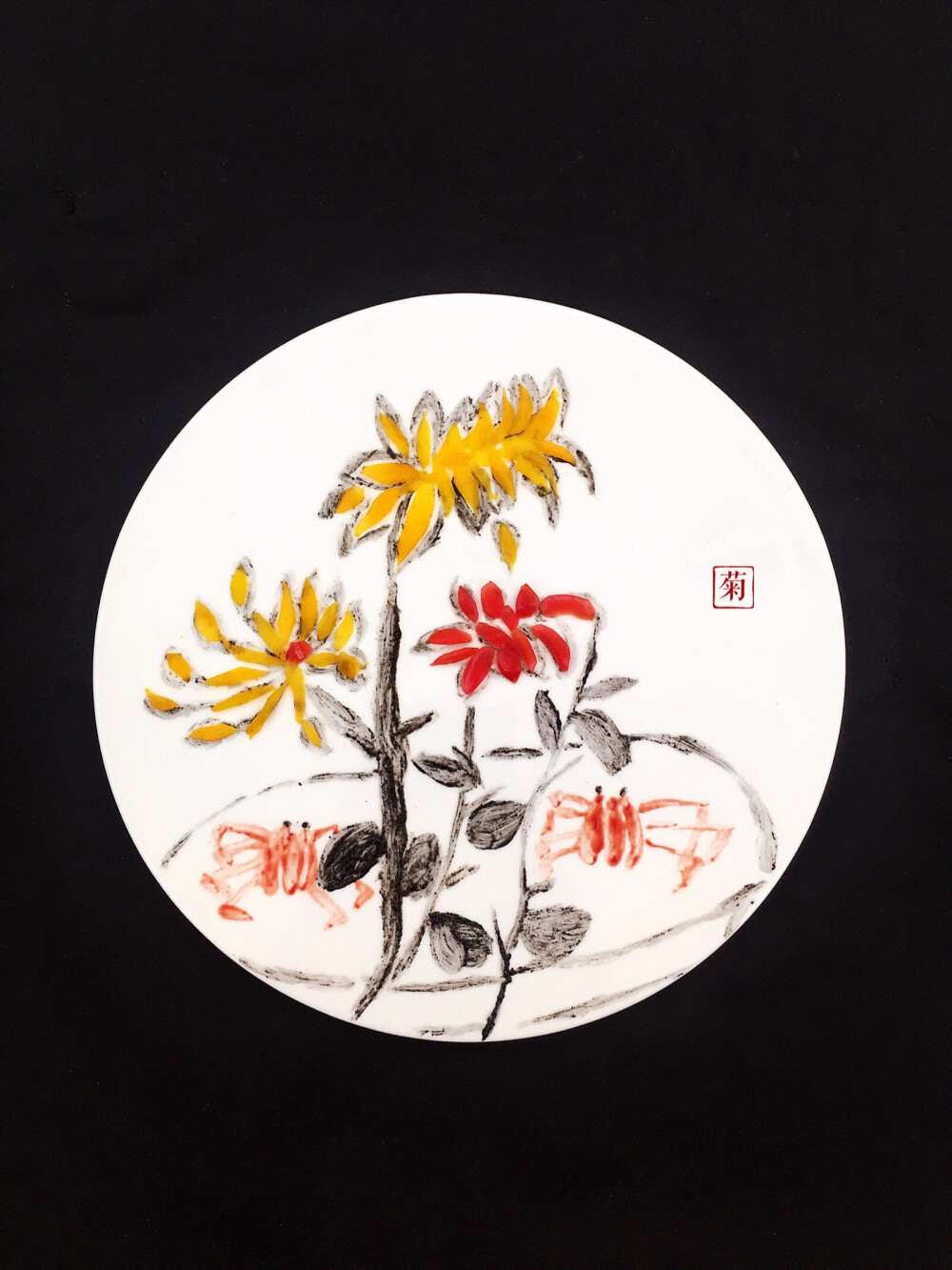 2019-7-20
今日早餐
四大君子之“菊”
主食：大碗宽面
凑齐餐盘画
“梅兰竹菊”