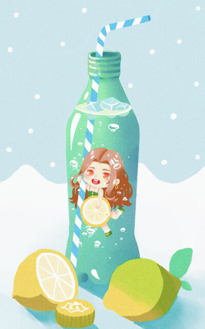 cr:黑猫和萨摩
迪丽热巴手绘
迪丽热巴代言雪碧
