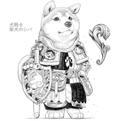 日本插画家ぽん吉 一向喜好萌度满分的猫狗，他把各种猫犬变身骑士，然后建构了《犬骑士物语》，故事与画风也成功俘虏了不少漫画迷！