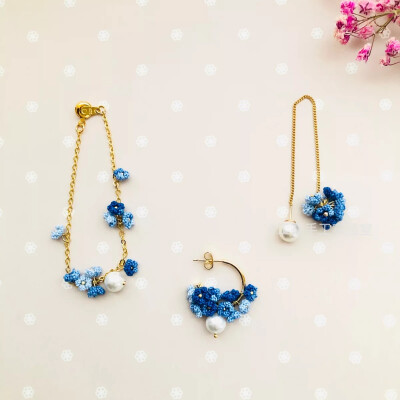 古装长裙配饰经典款 满天星耳饰 手链