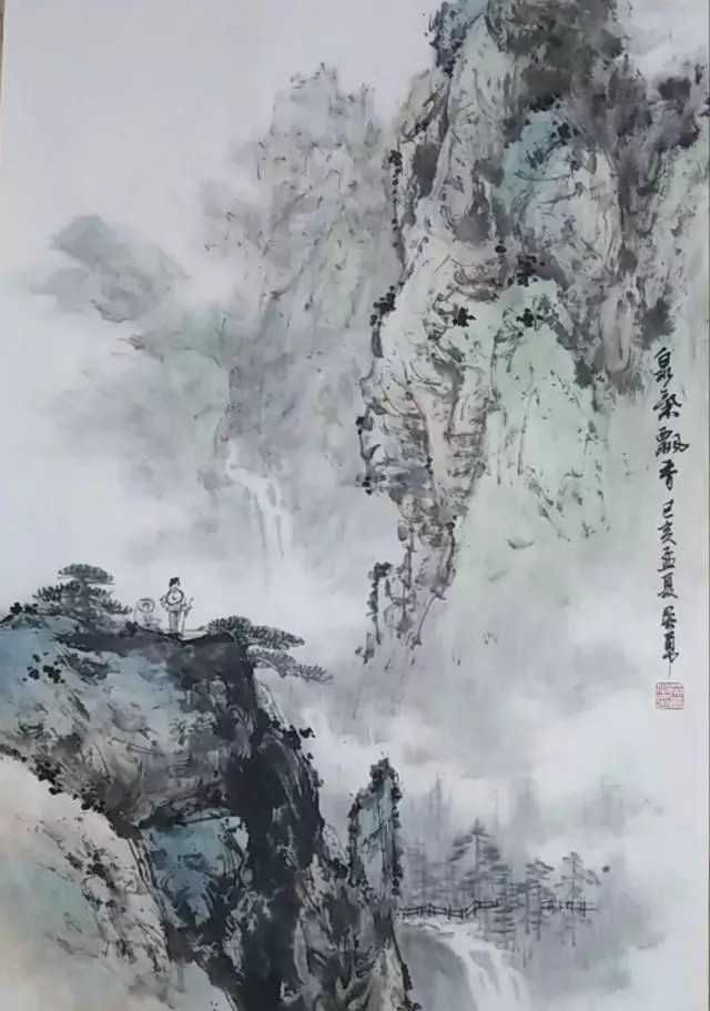 水墨丹青山水间