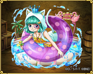 【砂糖】  童趣果实能力者。唐吉诃德家族干部，隶属梅花军托雷波尔。被家族视为重要的干部，多弗朗明哥为此特别安排家族最高干部托雷波尔担任她的贴身保镖。外貌是穿着斑点状洋装(在干部塔则是穿着戴着王冠的小熊造型披巾)，左眼带单边眼镜，留着妹妹头的小女孩。10年已是家族干部成员之一。