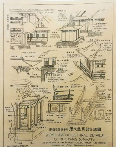 一部独一无二的《图像中国建筑史》。梁思成写成于战乱中的1946年。散落的画稿几经追寻直到四十年后英文、中文版才陆续成书。