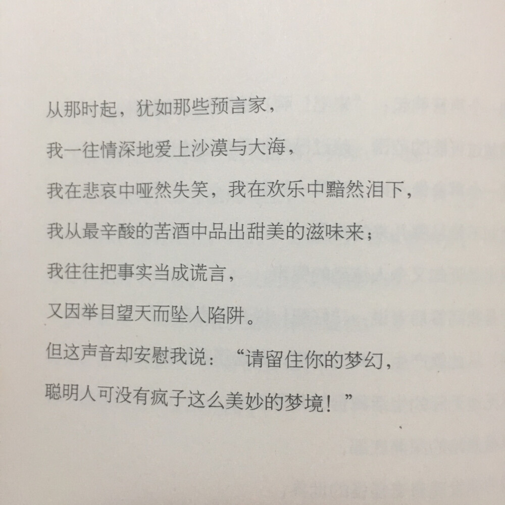 我往往把事实当成谎言
又因举目望天而坠入陷阱