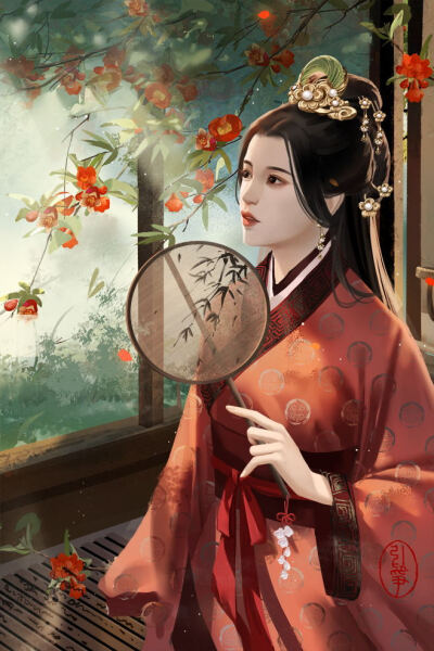 〔 古风美人 〕作者' 引筝