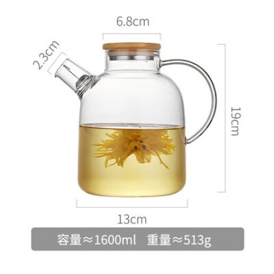 日式透明茶叶玻璃泡茶壶家用耐高温可加热烧水煮茶喝茶具凉水壶