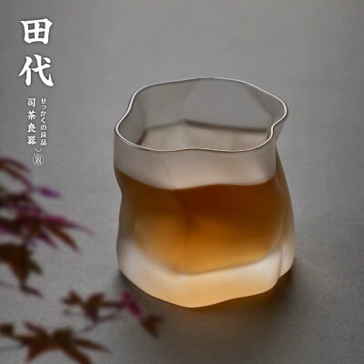 磨砂质感好好看|手工甩制锤纹 磨砂琉璃品茶杯玻璃杯威士忌杯 洋酒杯玻璃小茶杯