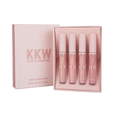 代购 |美国代购| KKW x Kylie 卡戴珊奶油丝绒 限量4色套装唇彩唇釉