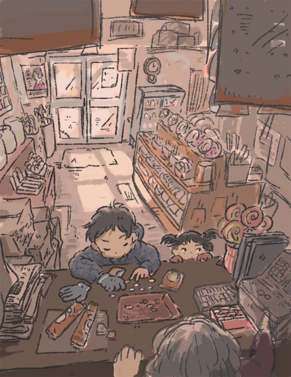 日本插画师mina kawai作品.