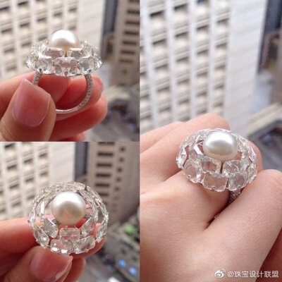 钻石 珍珠 戒指