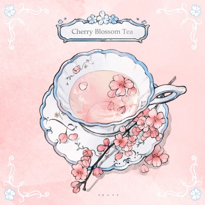 tea party ~ 花茶 插画 By_salmon