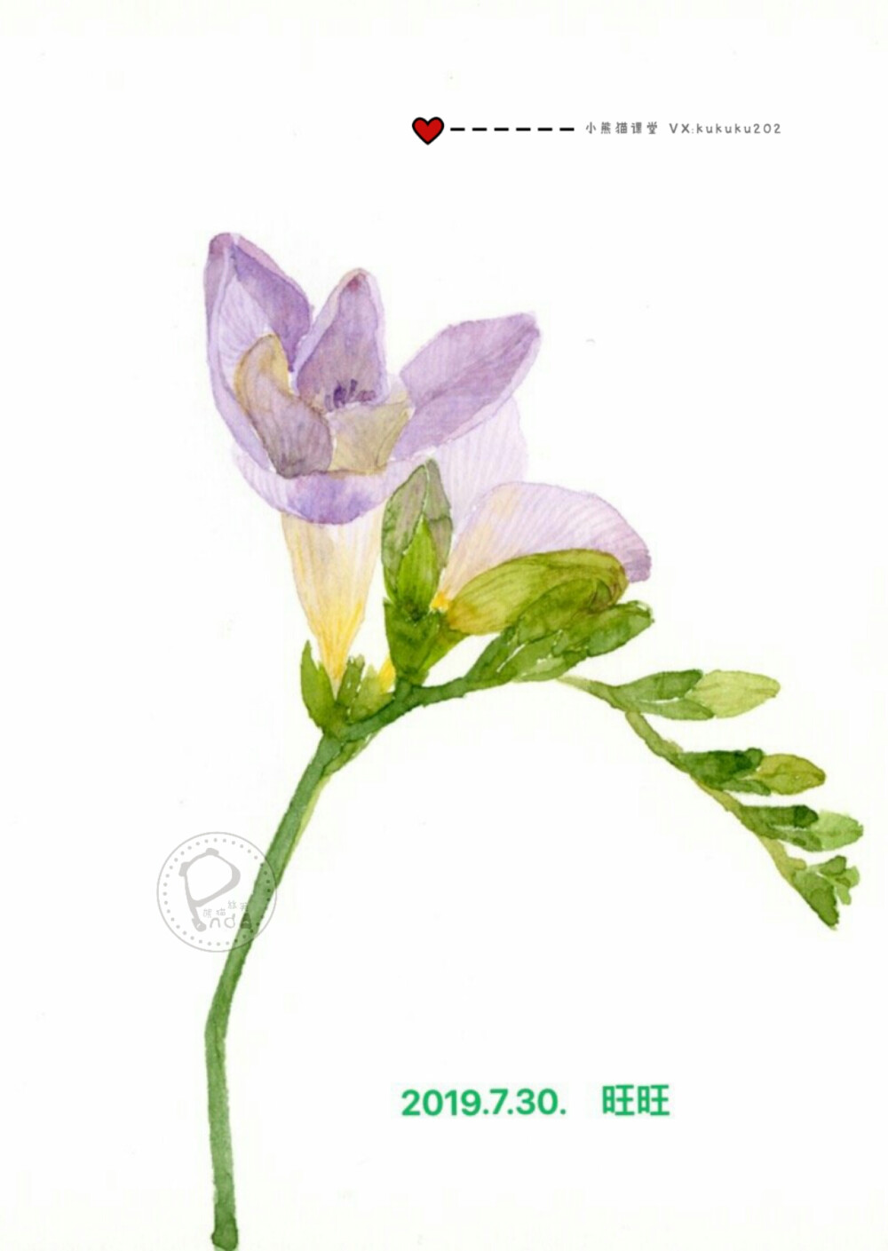 水彩古风花卉班1期——旺旺同学部分水彩作业