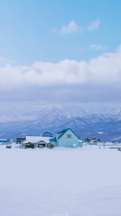 冰天雪地。打上花火。