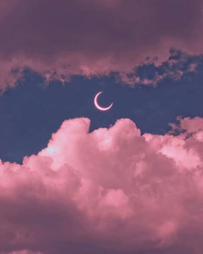 粉色月亮星空壁纸 - 高清图片,堆糖,美图壁纸兴趣社区