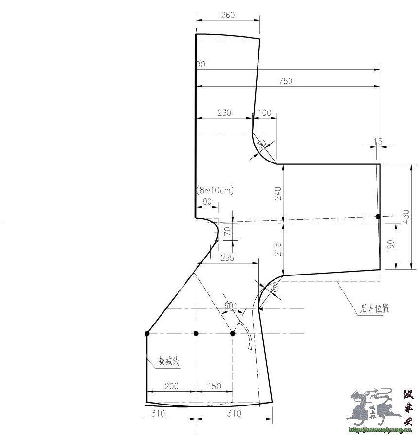 汉服裁剪图
图源网络 侵权必删