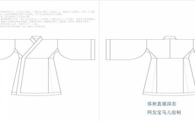 汉服裁剪图
图源网络 侵权必删