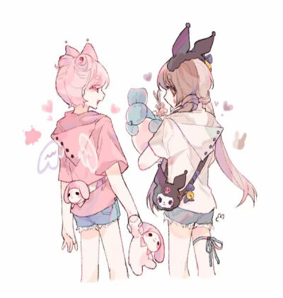 韩国插画师 u_emper 一组少女插画 ​​​