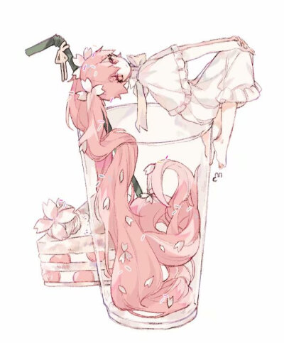 韩国插画师 u_emper 一组少女插画 ​​​