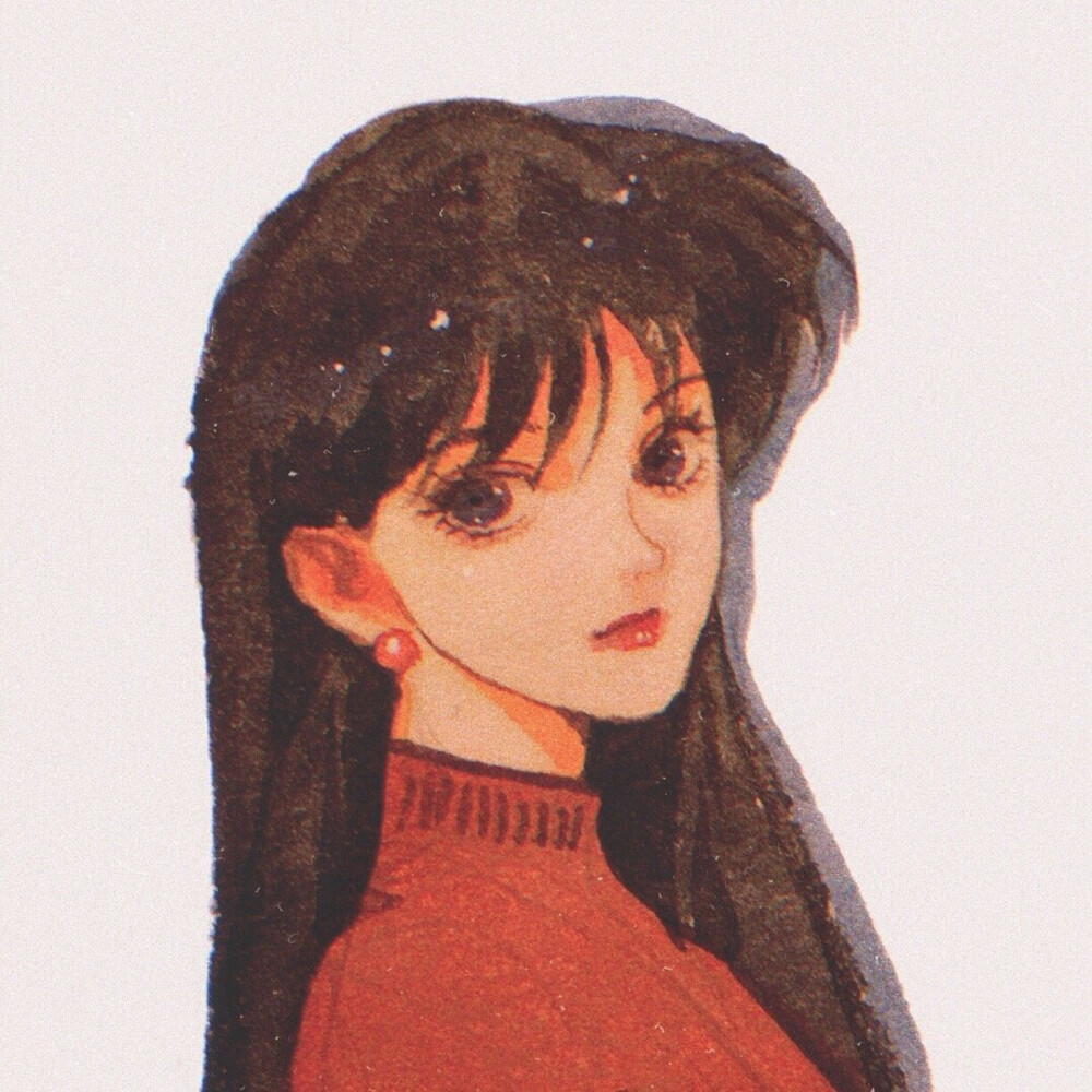 头像 动漫 插画 另类 独特 少女哇