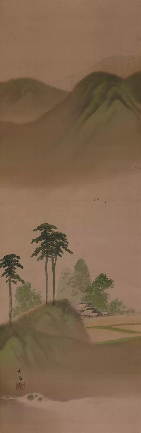 尾竹竹坡（1878—1936），是日本明治至昭和时期的著名画家，本名染吉，出生于日本新潟县。他年幼时就开始跟随南宗画家笹田云石学习绘画，开始以“竹坡”为号。后问业于小堀鞆音、川端玉章等名画家，他兼擅山水、花鸟、人物，是日本美术协会会员、巽画会评议员、二叶会会员。