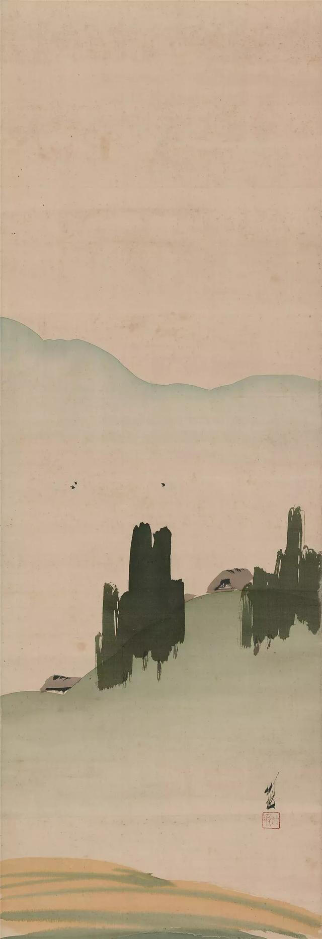 尾竹竹坡（1878—1936），是日本明治至昭和时期的著名画家，本名染吉，出生于日本新潟县。他年幼时就开始跟随南宗画家笹田云石学习绘画，开始以“竹坡”为号。后问业于小堀鞆音、川端玉章等名画家，他兼擅山水、花鸟、人物，是日本美术协会会员、巽画会评议员、二叶会会员。