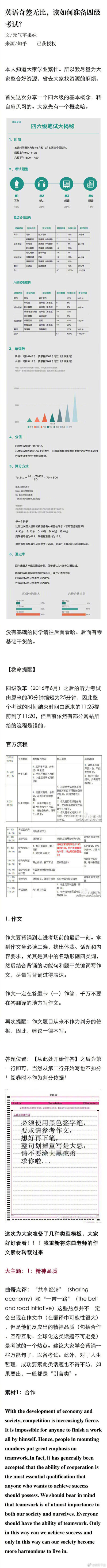 英语奇差无比 该如何准备四级考试？ ​