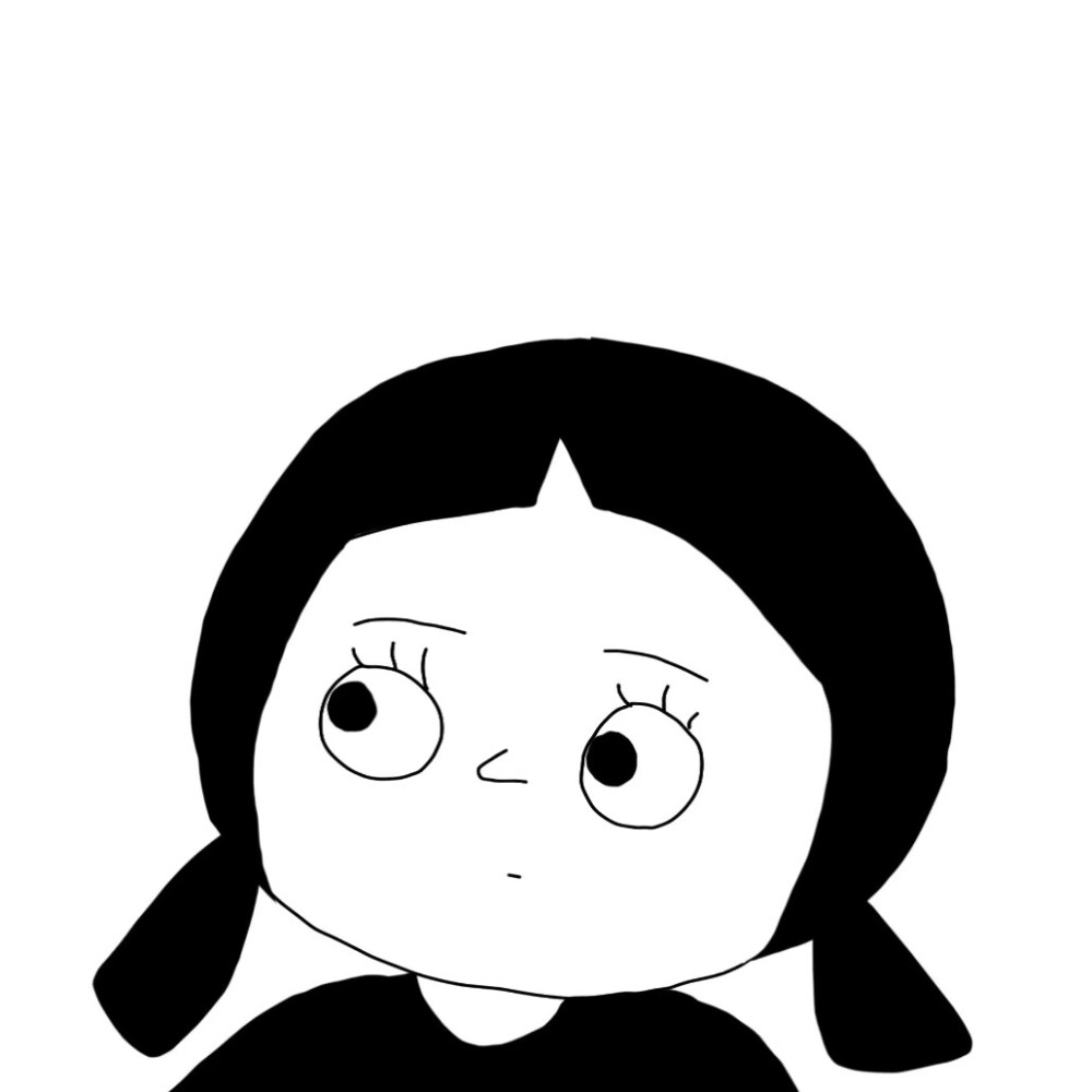 简约简笔画线条女生头像