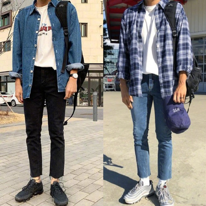 明朗帅气的春日男友Look。 ????