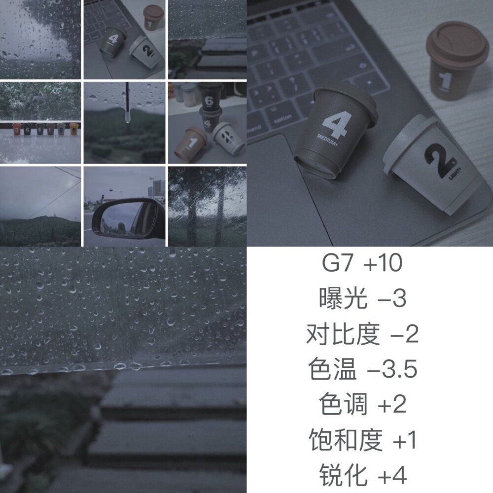 手机修图vsco修图参数合集