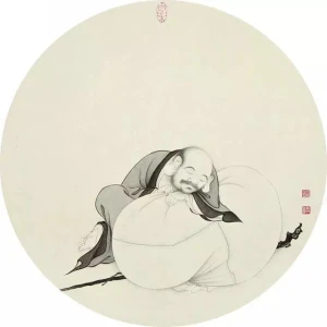 水墨画 布袋和尚 O1CN019GFyQ01lzfaf7Yjb0_!!