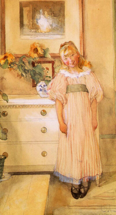 瑞典画家卡尔·拉森（Carl Larsson）终生都在以家庭、妻子和儿女为灵感进行创作，由他呈现在画中的生活，如今被称为“瑞典风格”，是全世界对瑞典、甚至北欧审美想象的源头。时隔百年，我们依然能嗅到画中花艺的清香…