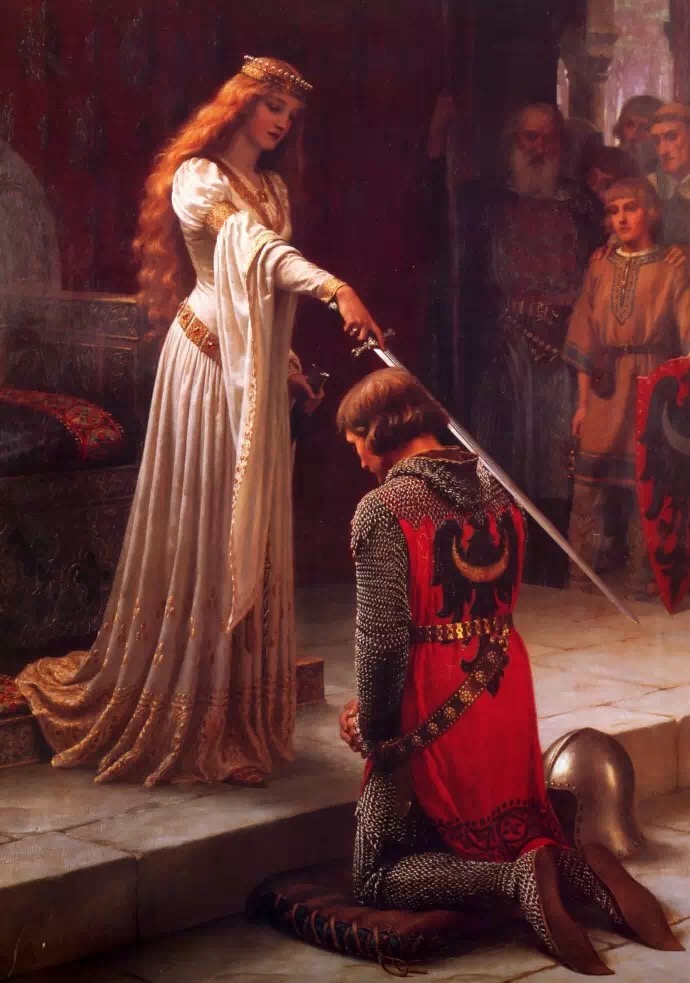 埃德蒙·布莱尔·莱顿(Edmund Blair Leighton)，以中世纪和摄政时期绘画闻名于世。莱顿的很多作品成为蜚声世界的名画，他为人们留下了一个鲜活的中世纪，尤其是他的精美绝伦的骑士题材的作品成为世界公认的著名精品。