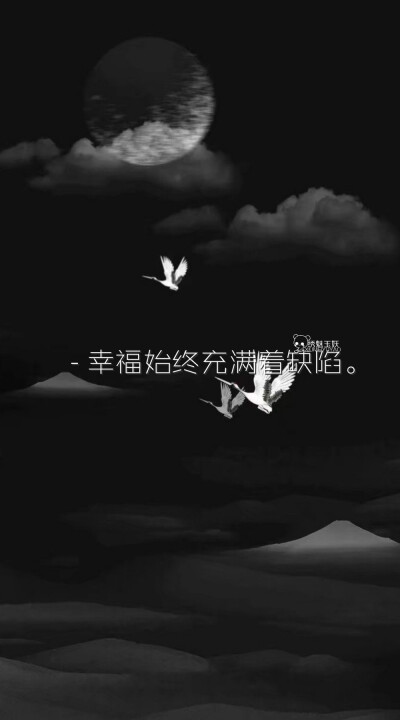 在她的心里潜伏着一个深渊，扔下巨石也发不出声音。#黑白壁纸