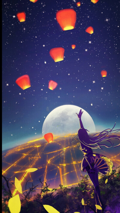 夜景【孔明灯】